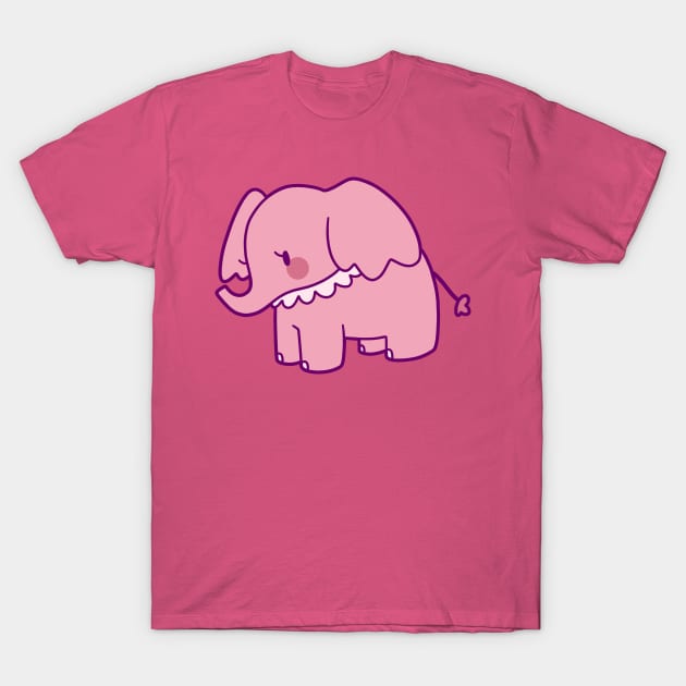 Pretty Pink Elephant T-Shirt by saradaboru